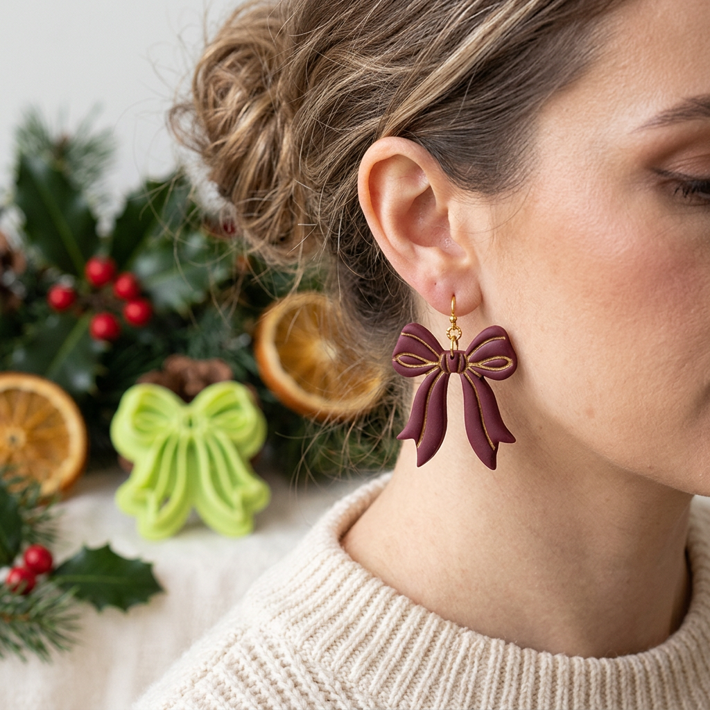 Bow 9 Polymer Clay Cutter | Ribbon Bow Earring Tool