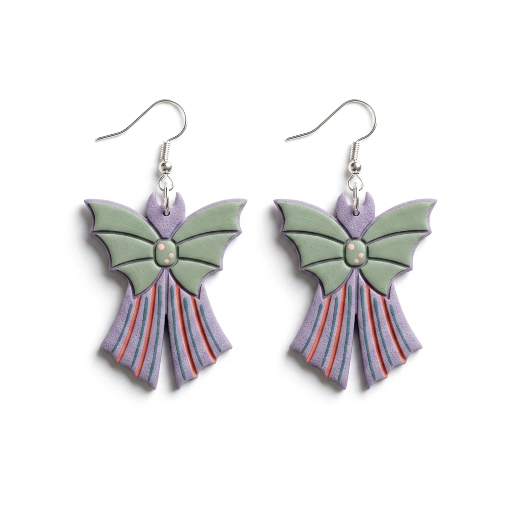 Bow Bat Polymer Clay Cutter | Cute Halloween Earring Tool