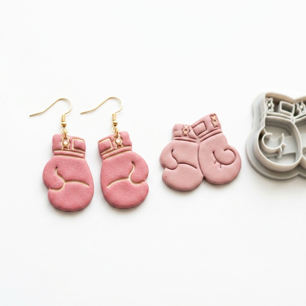 Boxing Gloves Polymer Clay Cutter | 25–45mm Sports Earring Cutter | IrisCrafts7