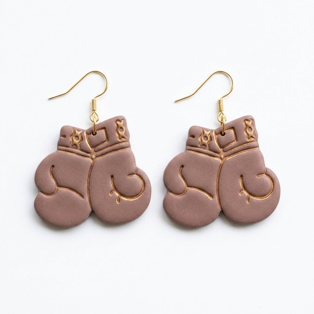 Boxing Gloves Polymer Clay Cutter | 25–45mm Sports Earring Cutter | IrisCrafts7