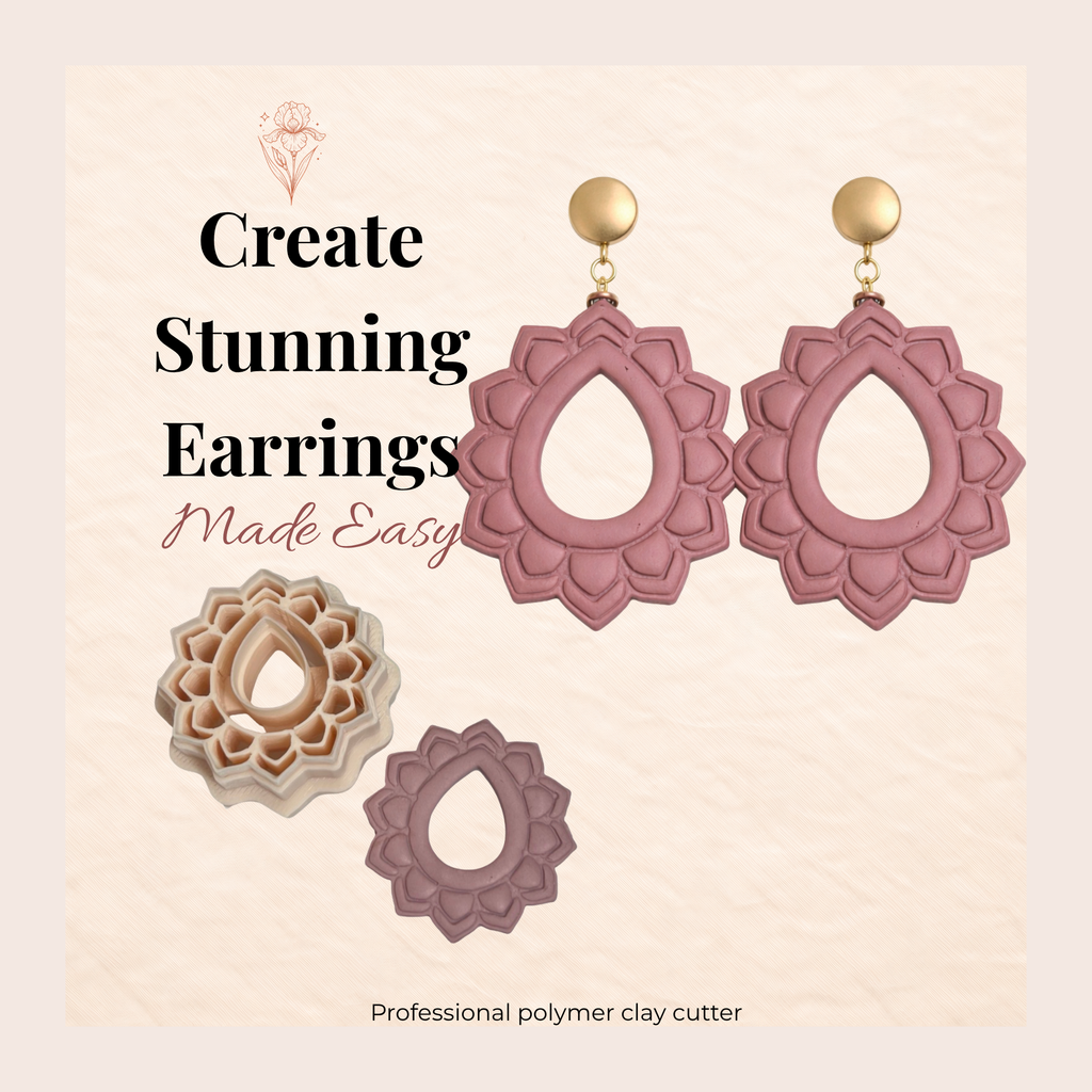 Bridal Mandala Drop Polymer Clay Cutter – Boho Wedding Earrings Tool, Clay Cutter for Jewellery Making