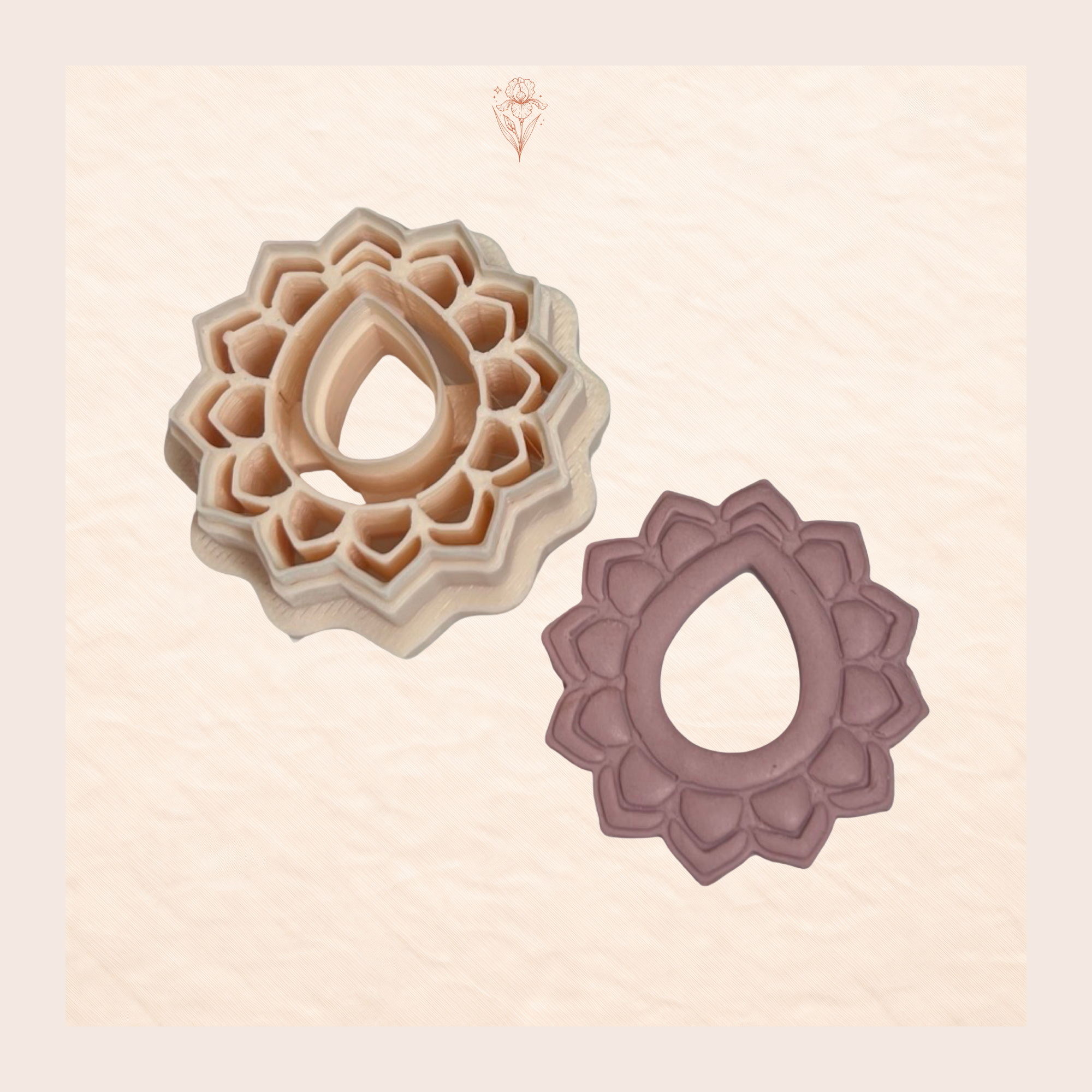 Bridal Mandala Drop Polymer Clay Cutter – Boho Wedding Earrings Tool, Clay Cutter for Jewellery Making