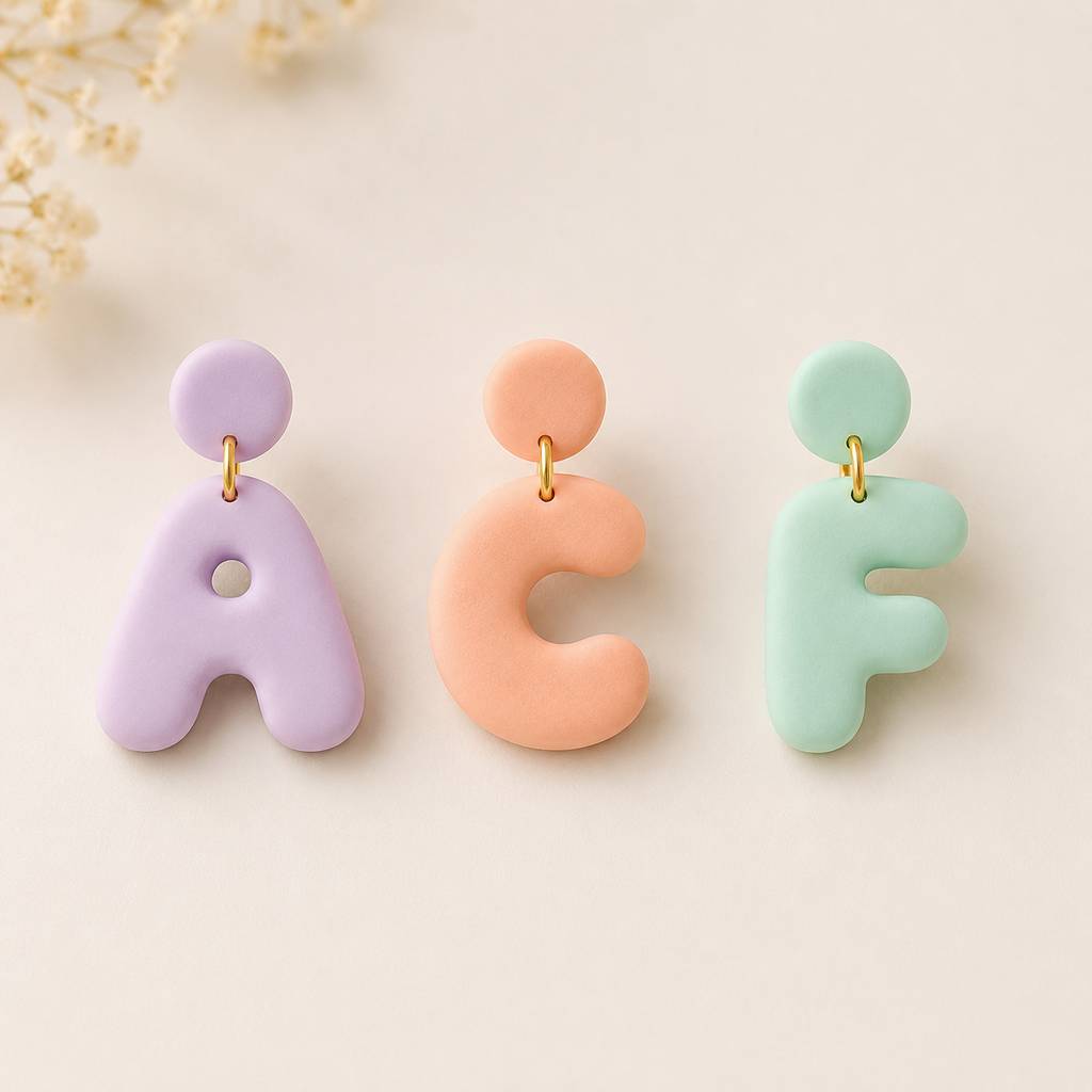 Bubble Puffy Letters Polymer Clay Cutter Set of 26 – Jewellery & Earring Tool