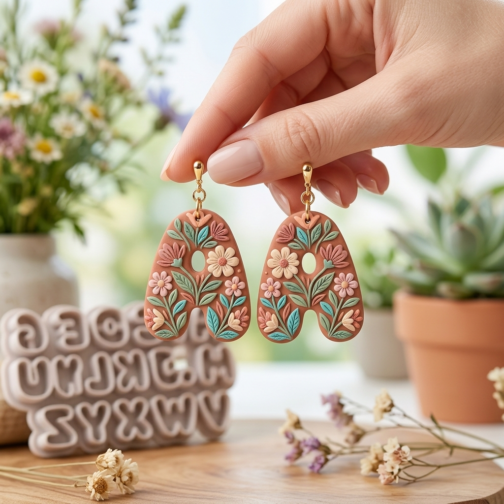 Bubble Puffy Letters Polymer Clay Cutter Set of 26 – Jewellery & Earring Tool