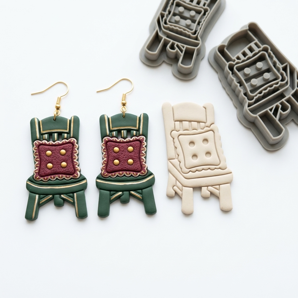 Cabin Chair Polymer Clay Cutter | Cottagecore Earring Tool