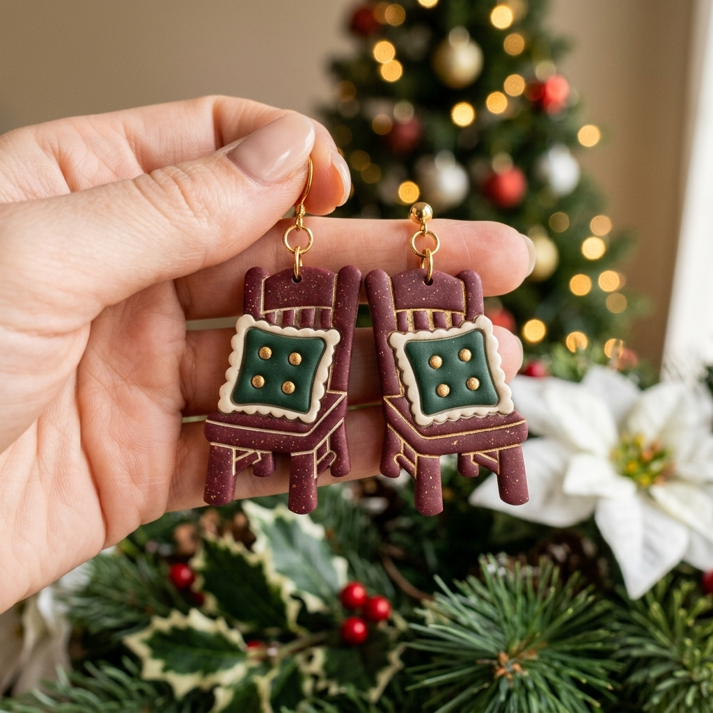 Cabin Chair Polymer Clay Cutter | Cottagecore Earring Tool