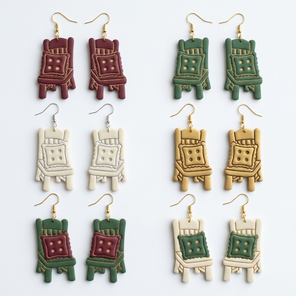 Cabin Chair Polymer Clay Cutter | Cottagecore Earring Tool