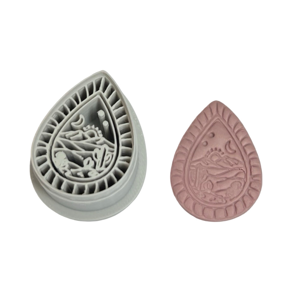 Cactus Teardrop Polymer Clay Cutter