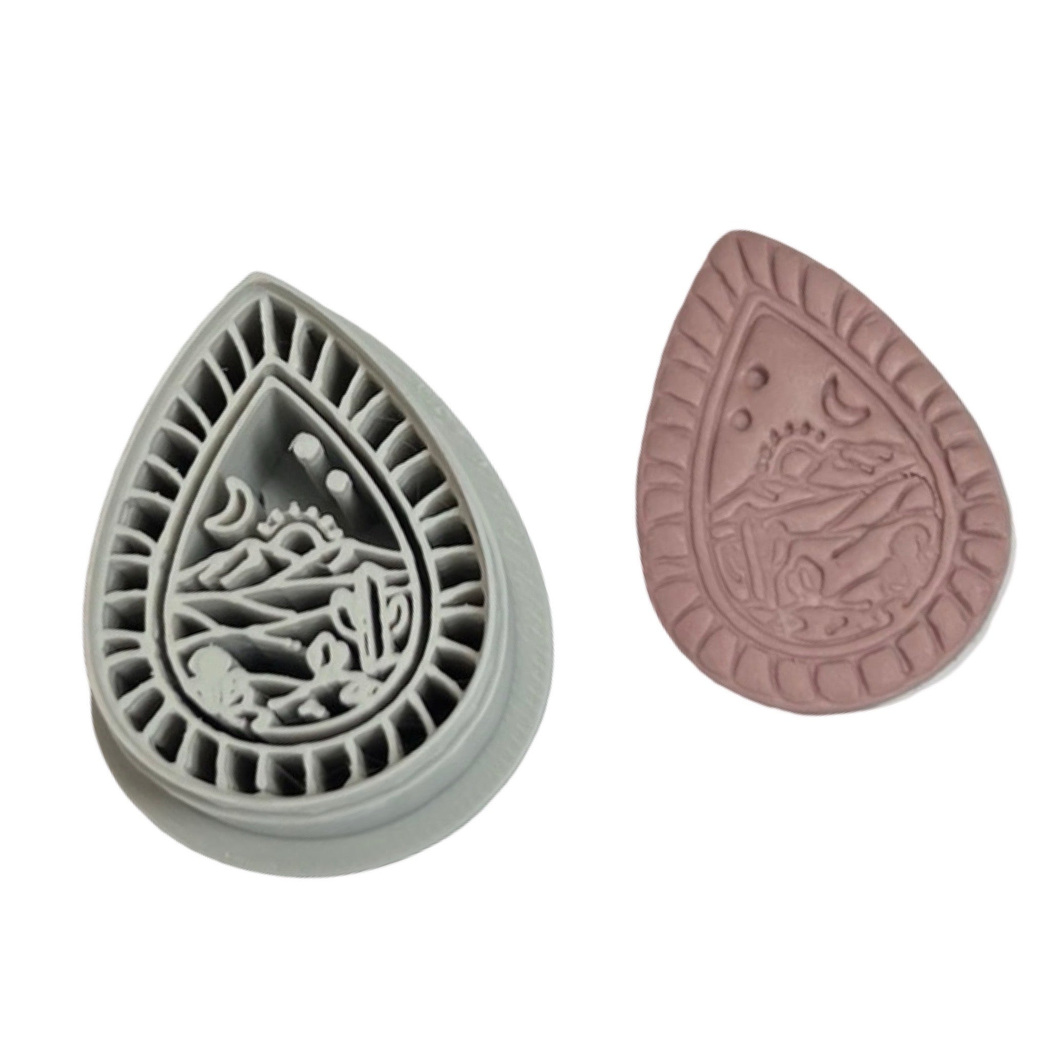 Cactus Teardrop Polymer Clay Cutter