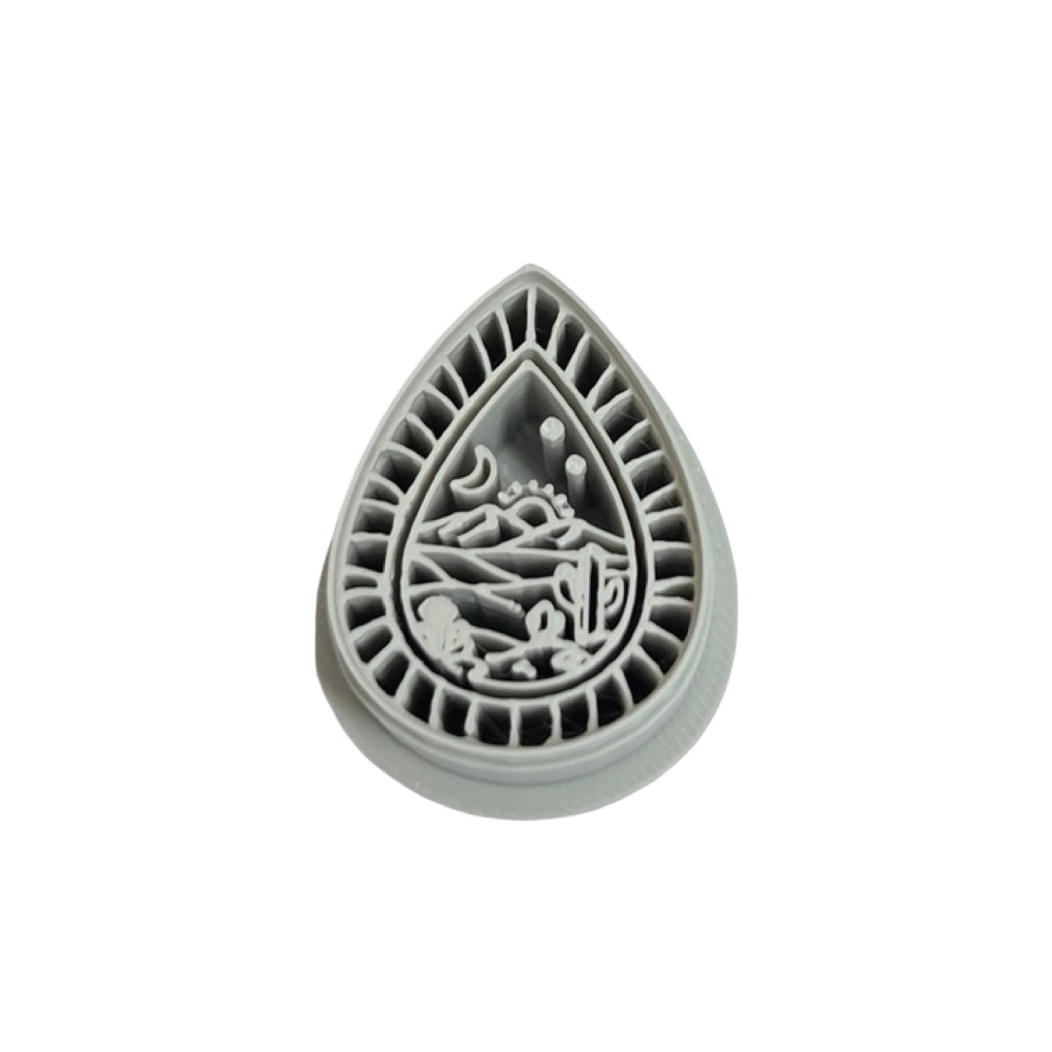 Cactus Teardrop Polymer Clay Cutter
