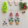 Candy Snowman Polymer Clay Cutter | Sweet Christmas Earring Tool
