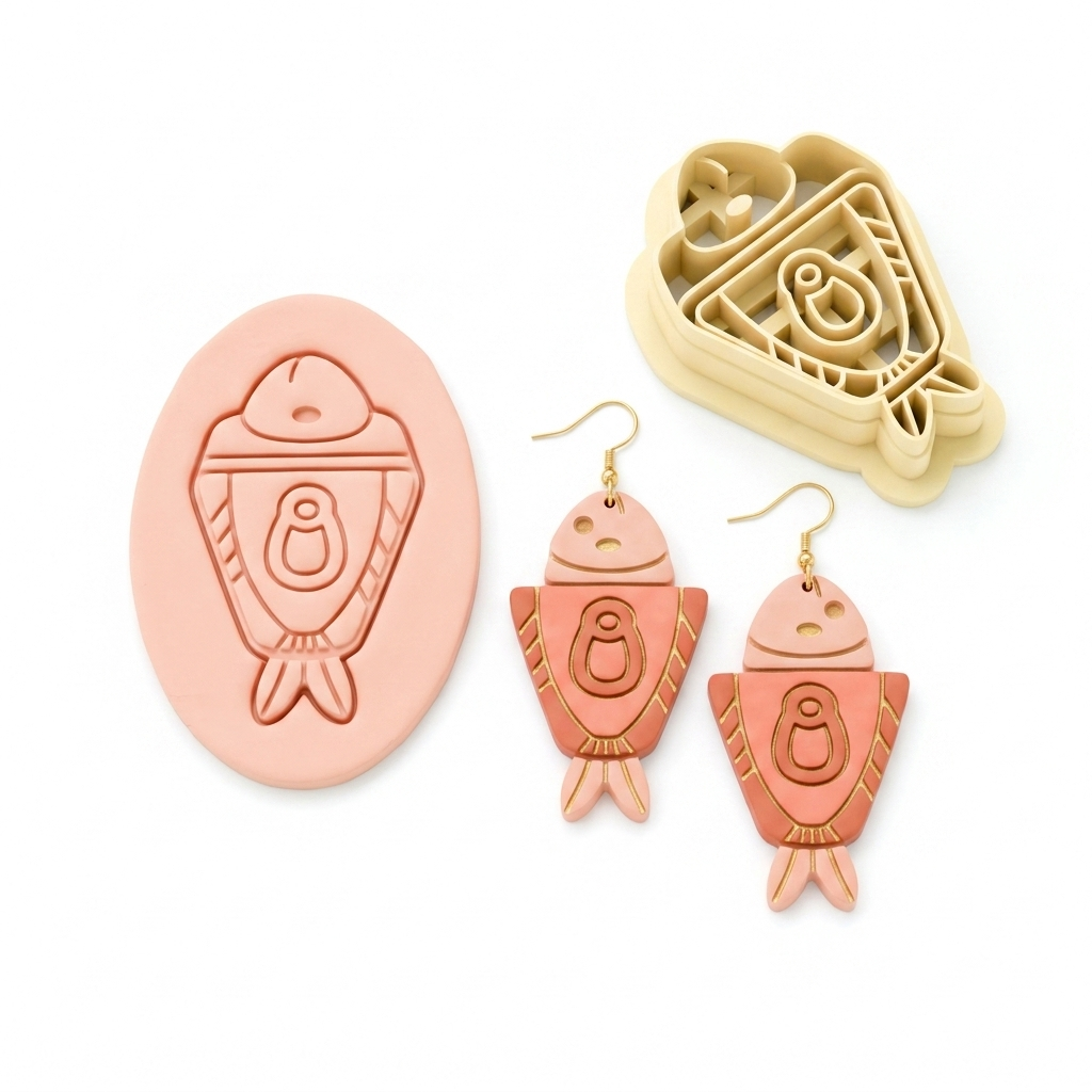 Canned Fish Polymer Clay Cutter | 25–45mm | Sardine Can Shape Clay Cutter | Earring Jewellery Making Tool