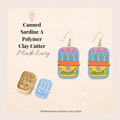 Canned Sardine A Polymer Clay Cutter 25–45mm | Quirky Food Earring Cutter | IrisCrafts7