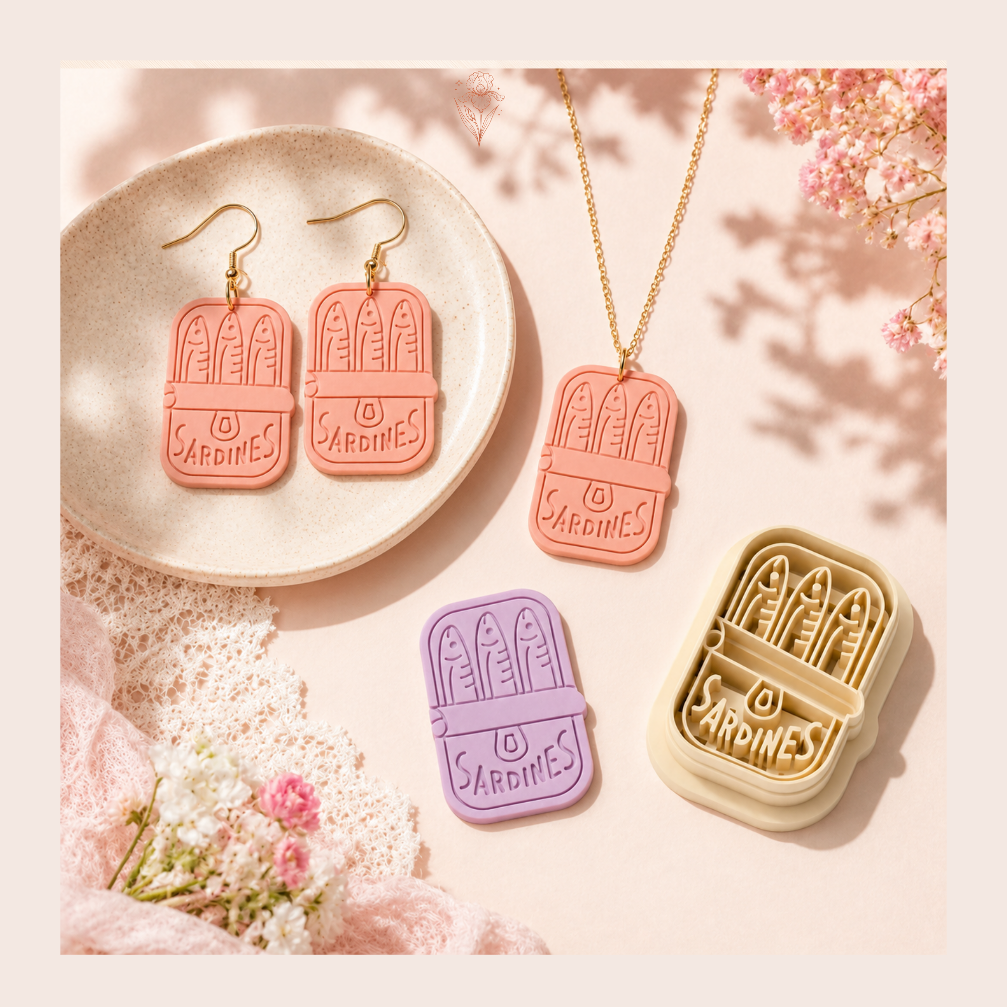 Canned Sardine A Polymer Clay Cutter 25–45mm | Quirky Food Earring Cutter | IrisCrafts7