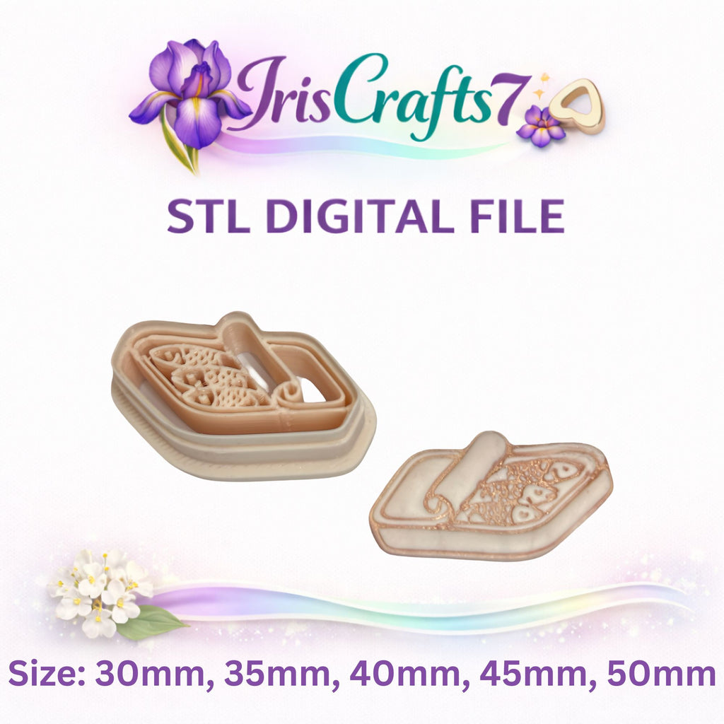 Canned Sardines 2 Polymer Clay Cutter STL File Sardine Tin 3D Print Cutter
