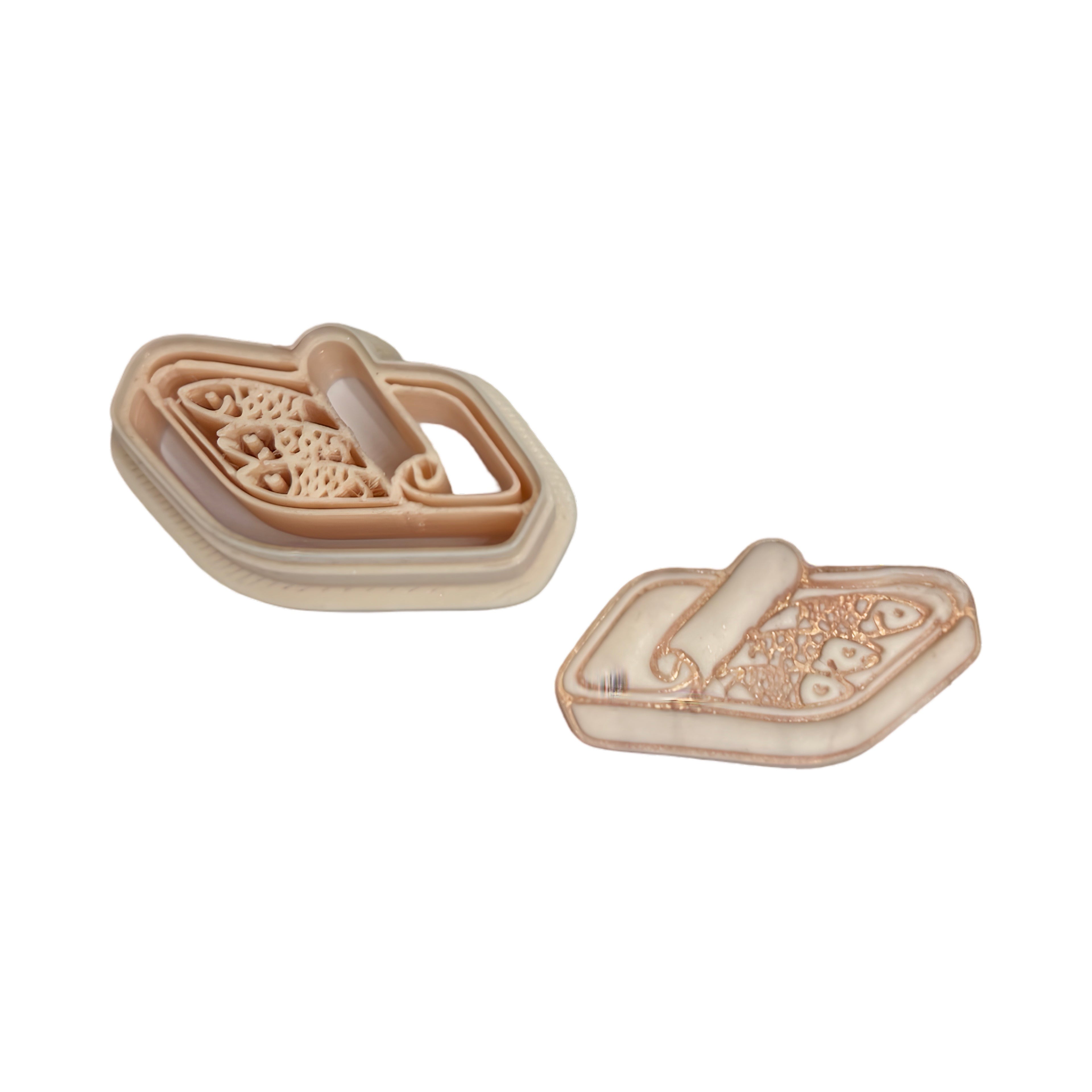 Canned Sardines 2 Polymer Clay Cutter – Sardine Tin Cutter for Clay Earrings
