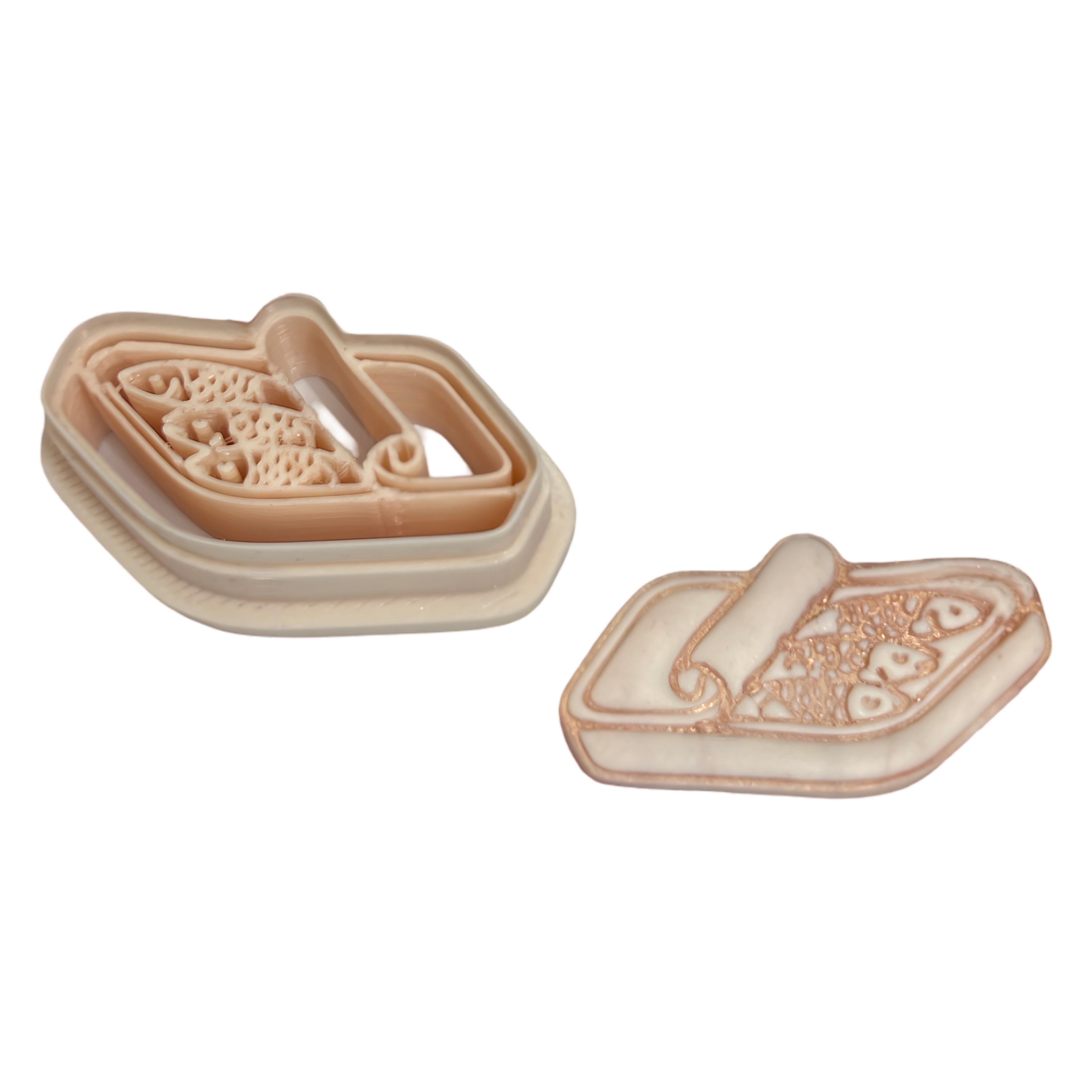Canned Sardines 2 Polymer Clay Cutter – Sardine Tin Cutter for Clay Earrings