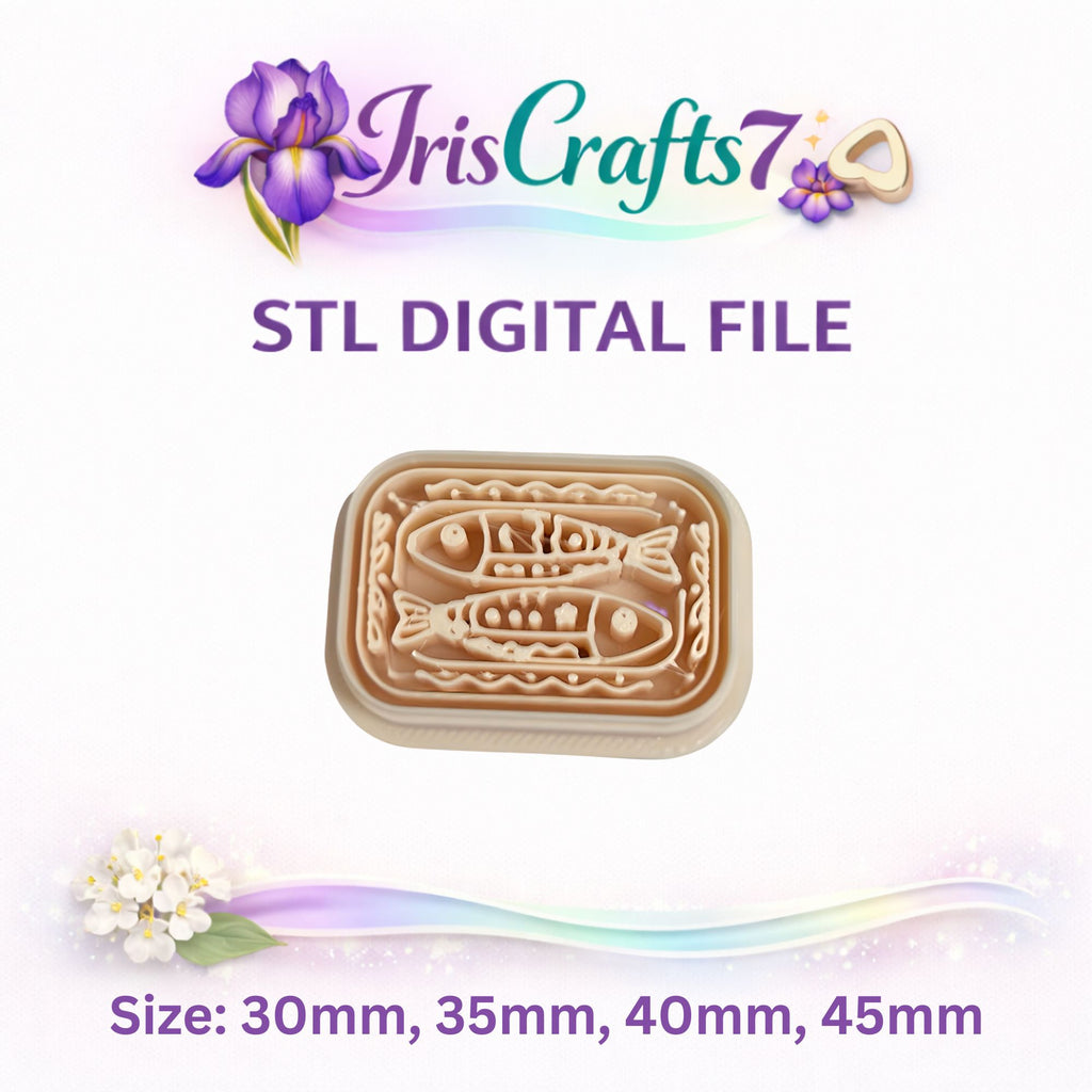 Canned Sardines 3 Polymer Clay Cutter STL – Sardine Tin 3D Print File