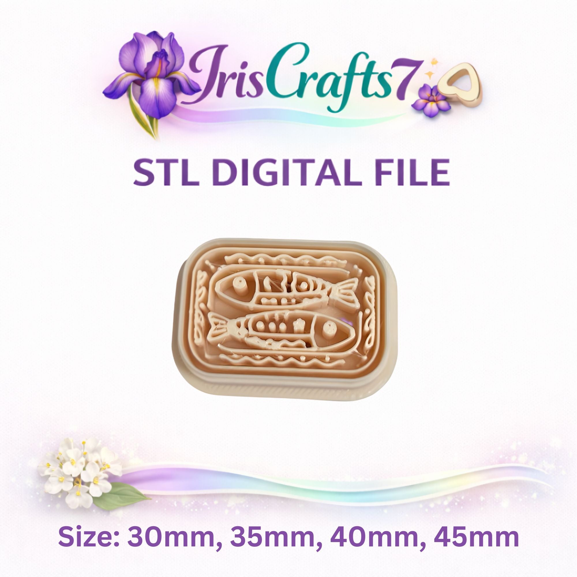 Canned Sardines 3 Polymer Clay Cutter STL – Sardine Tin 3D Print File