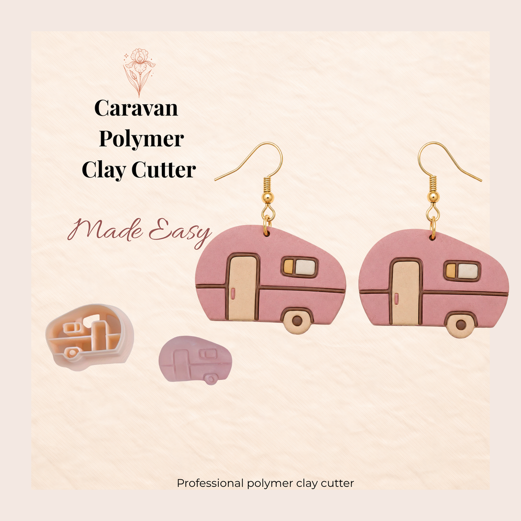 Caravan Polymer Clay Cutter | 20–40mm | Gypsy Caravan Shape Clay Cutter | Earring Jewellery Making Tool