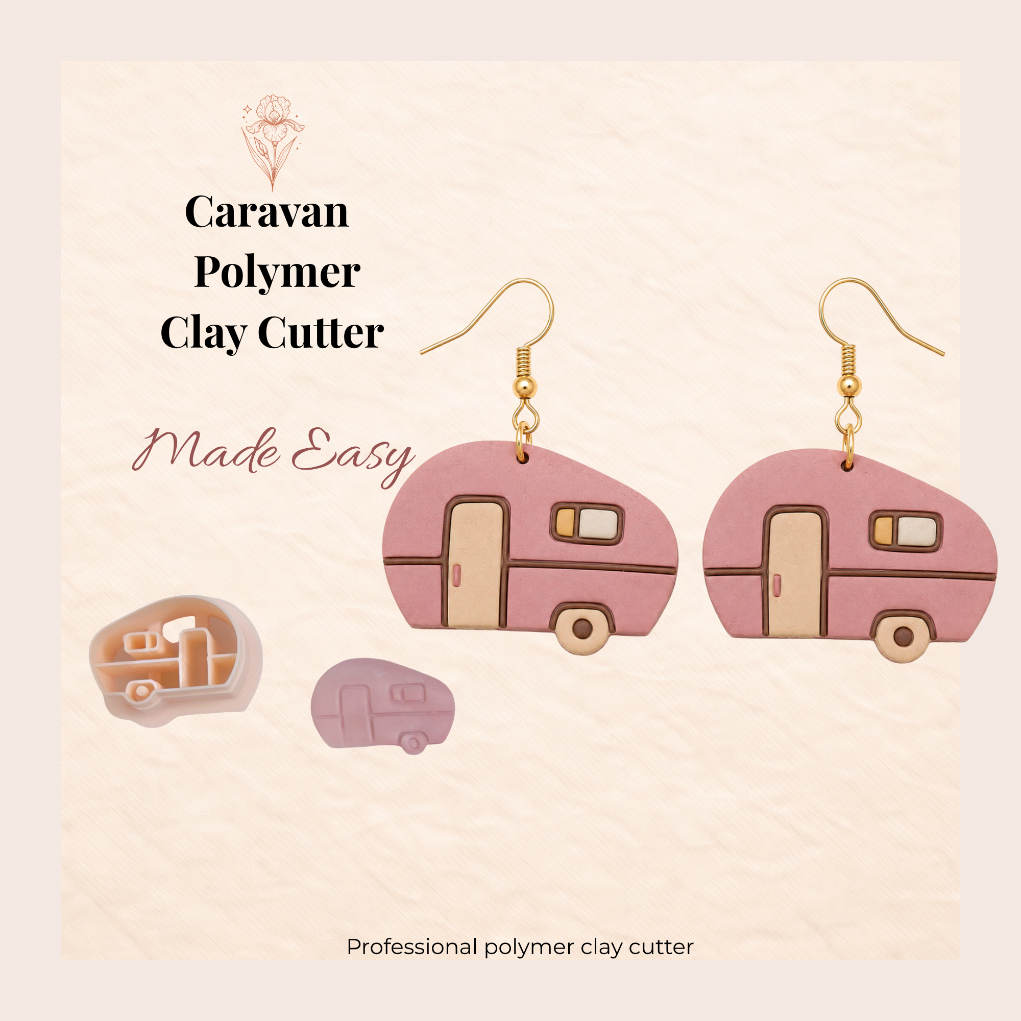Caravan Polymer Clay Cutter | 20–40mm | Gypsy Caravan Shape Clay Cutter | Earring Jewellery Making Tool