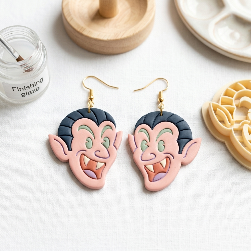 Cartoon Dracula Polymer Clay Cutter | Halloween Earring Tool