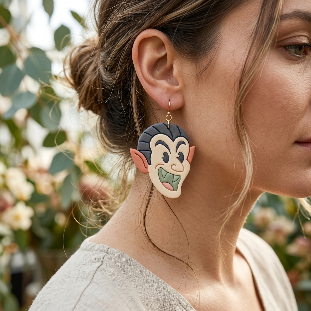 Cartoon Dracula Polymer Clay Cutter | Halloween Earring Tool
