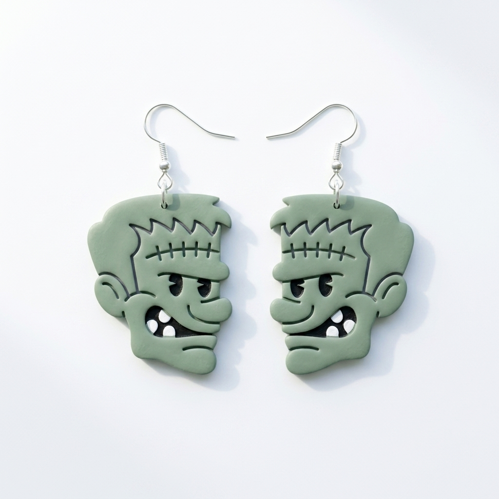 Cartoon Frankenstein Polymer Clay Cutter | Halloween Earring Tool