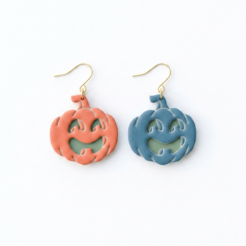 Cartoon Pumpkin Polymer Clay Cutter | Halloween Earring Tool