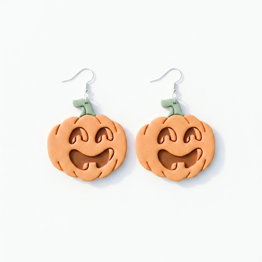 Cartoon Pumpkin Polymer Clay Cutter | Halloween Earring Tool
