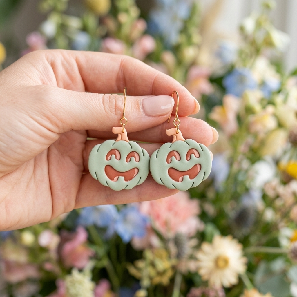 Cartoon Pumpkin Polymer Clay Cutter | Halloween Earring Tool