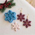 Cartoon Snowflake Character Polymer Clay Cutter | Cute Winter Earring Tool