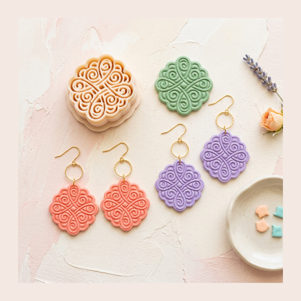 Celtic Knot 6 Polymer Clay Cutter | Intricate Knot Design Cutter | Clay Earrings Tool | Jewellery Making Supplies