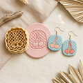 Cherry Cameo Polymer Clay Cutter | 25–45mm Vintage Earring Cutter | IrisCrafts7