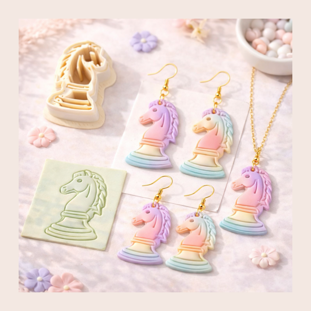 Chess Knight Polymer Clay Cutter 25-45mm | Quirky Jewellery Making | IrisCrafts7