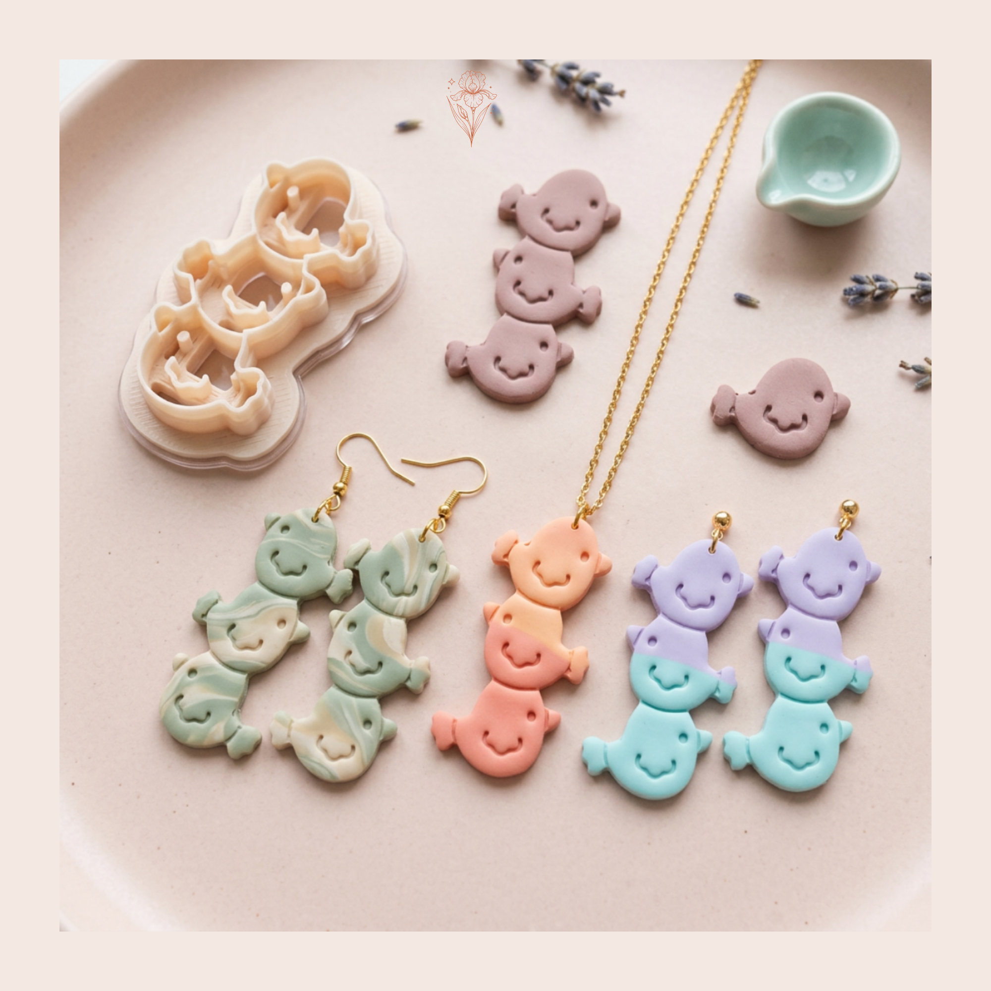 Chickens Set of 2 Polymer Clay Cutters 30–50mm | Farm Animal Earring Cutter | IrisCrafts7