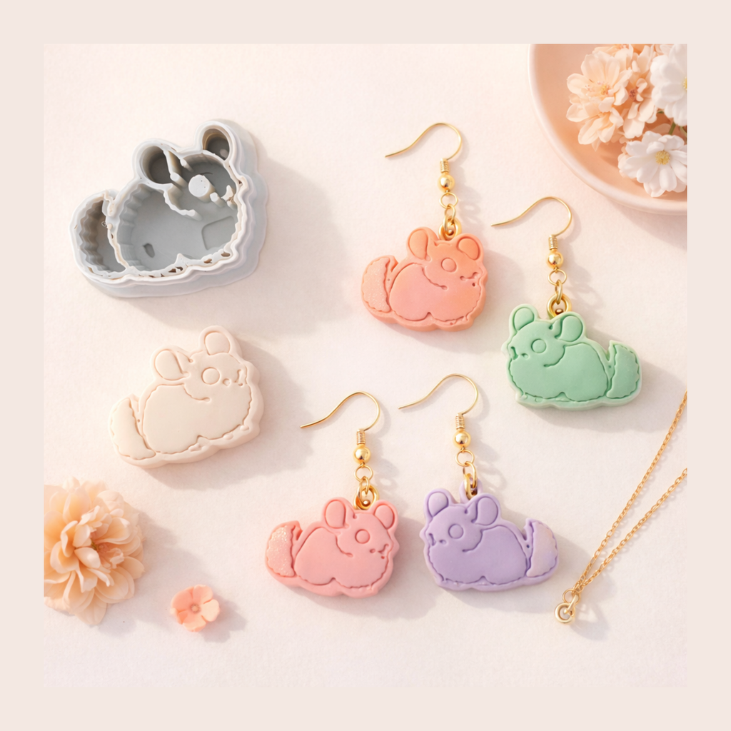 Chinchilla Polymer Clay Cutter 25-45mm | Cute Animal Jewellery | IrisCrafts7
