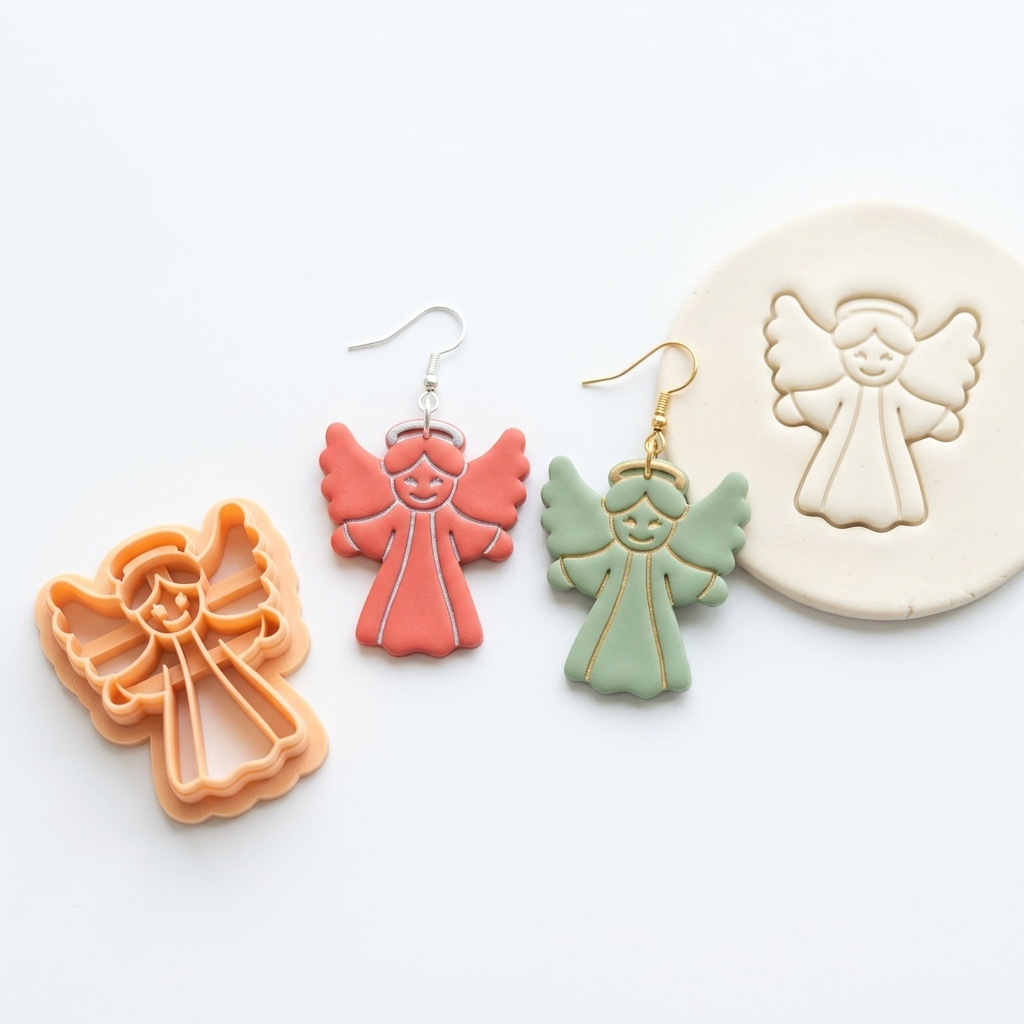 Christmas Angel Polymer Clay Cutter | Festive Earring Tool