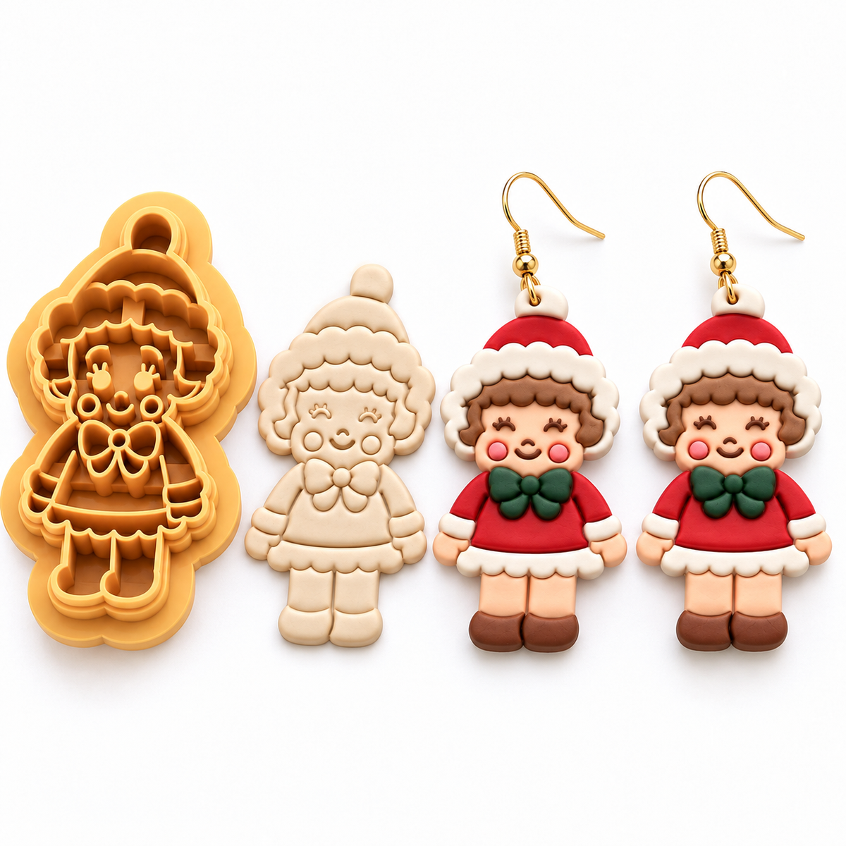 Christmas Baby Girl 1 Polymer Clay Cutter | Festive Earring Tool