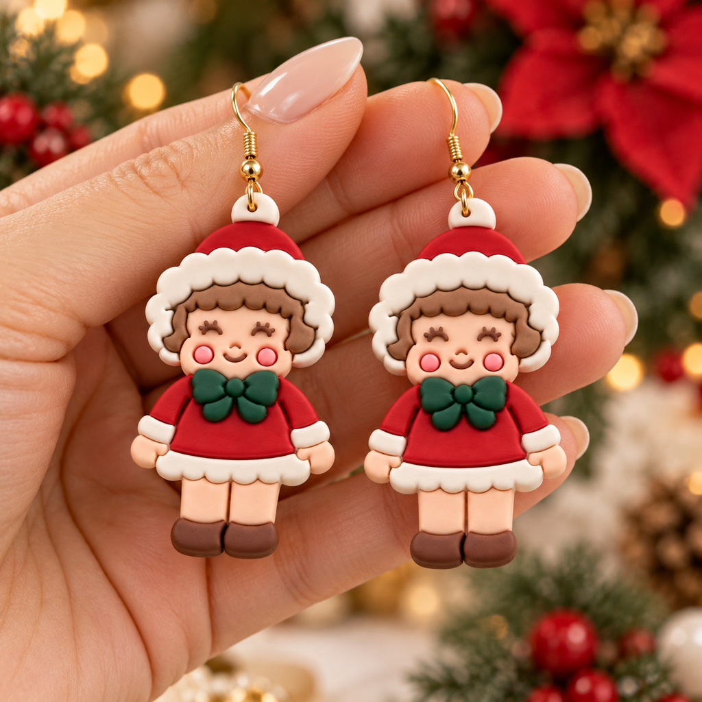 Christmas Baby Girl 1 Polymer Clay Cutter | Festive Earring Tool