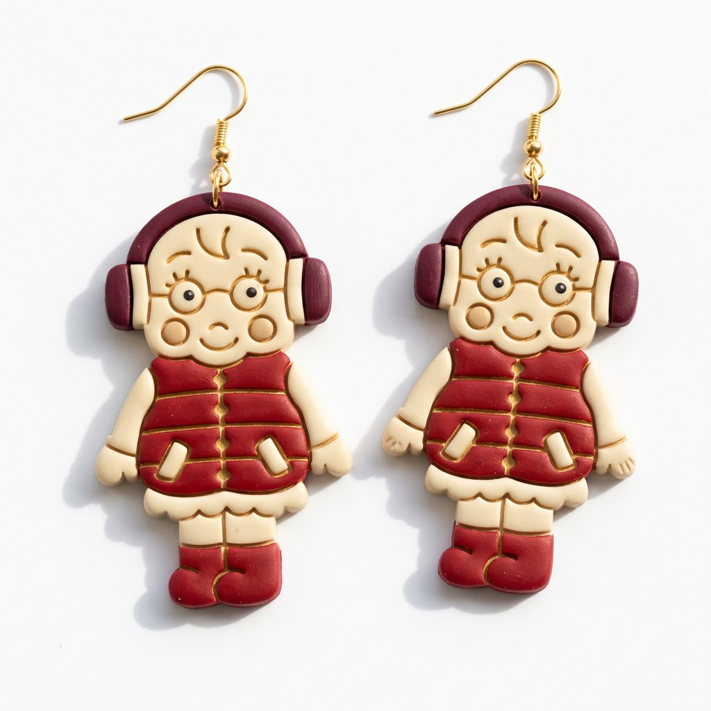 Christmas Baby Girl 2 Polymer Clay Cutter | Festive Earring Tool