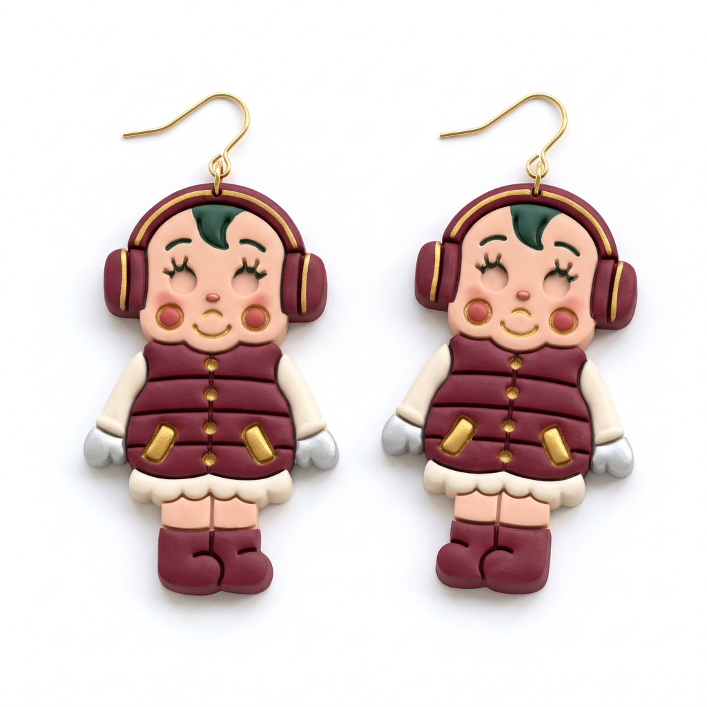 Christmas Baby Girl 2 Polymer Clay Cutter | Festive Earring Tool