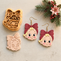 Christmas Baby Girl 3 Polymer Clay Cutter | Festive Earring Tool