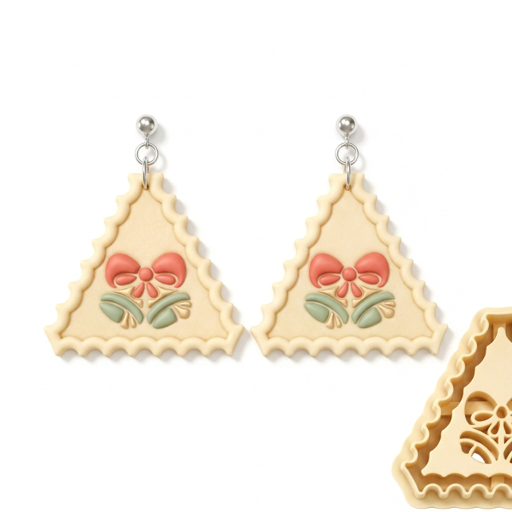 Christmas Bells Stamp Polymer Clay Cutter | Festive Earring Tool