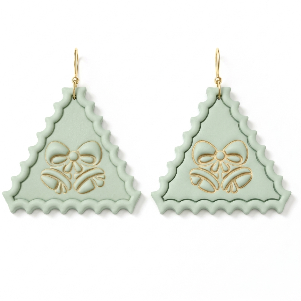 Christmas Bells Stamp Polymer Clay Cutter | Festive Earring Tool