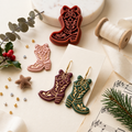 Christmas Cowboy Boot Polymer Clay Cutter | Festive Western Earring Tool