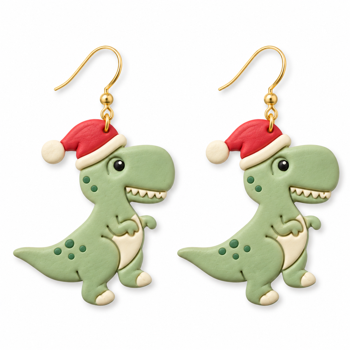 Christmas Dino Polymer Clay Cutter | Festive Earring Tool