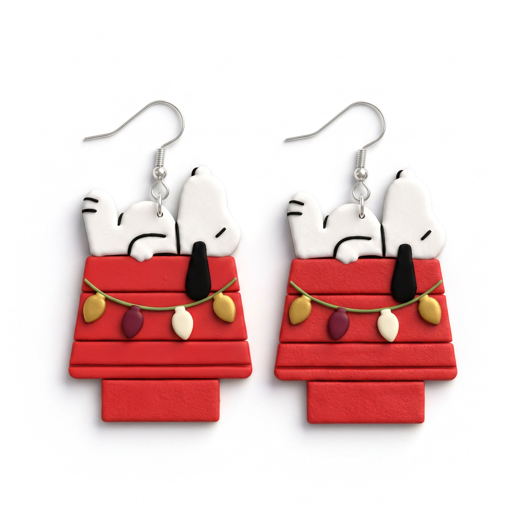 Christmas Dog Polymer Clay Cutter Set | Festive Dog Earring Tool