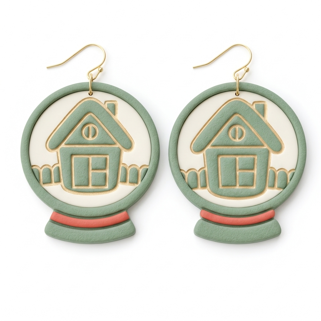 Christmas Globe Polymer Clay Cutter | Festive Earring Tool