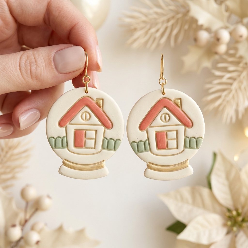 Christmas Globe Polymer Clay Cutter | Festive Earring Tool